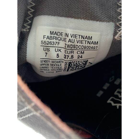 Converse All Star Gray Double Tongue Shoes Women’s Size 7 552637F - Picture 7 of 8